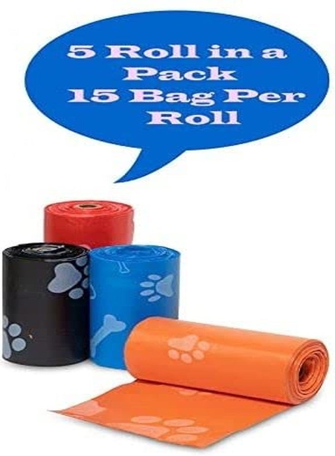 Pups&Pets Pet Poop Bag Durable Plastic Waste Pick Up Biodegradable Garbage Bags 5 Roll in 1 Pack, Dog Poop Bags - Multicolor (75 Poop Bags) - Image 5